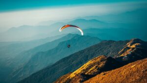 A man flying through the air